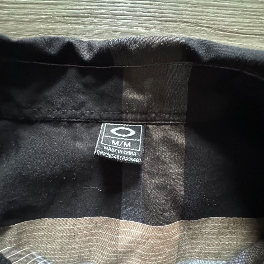 Oakley Short Sleeve Shirt - Black/Tan - Mens M - Picture 3 of 7